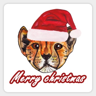 Christmas cheetah Sticker